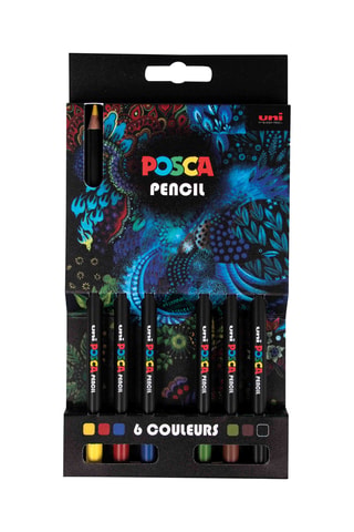 6 crayons de couleur Posca