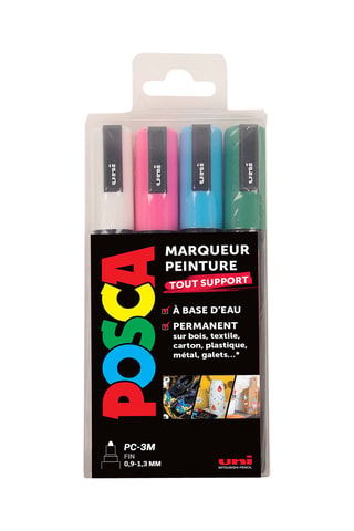 Set de 4 marqueurs PC-3M Posca - 0,9-1,3 mm