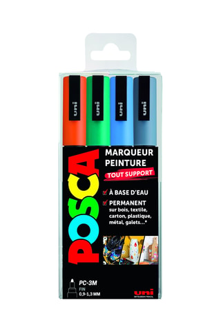 Set de 4 marqueurs PC-3M Posca - 0,9-1,3 mm