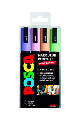 Set de 4 marqueurs PC-5M Posca - 1,8-2,5 mm