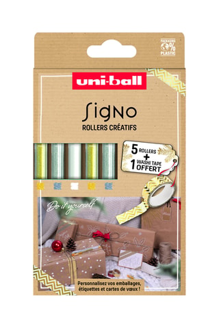 5 rollers à encre gel Signo Uniball