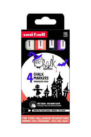 4 marqueurs craie Uniball - 1,8 à 2,5 mm