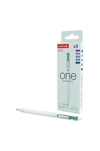 5 stylos à encre gel One Uniball - 0,7 mm