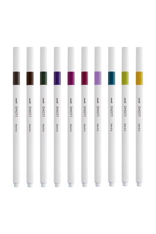 10 feutres couleurs sombres Emott - 0,4 mm