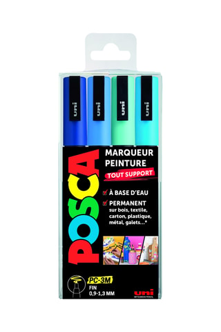 Set de 4 marqueurs PC-3M Posca - 0,9-1,3 mm