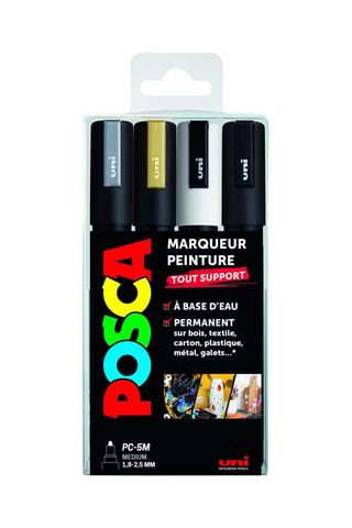 Set de 4 marqueurs PC-5M Posca - 1,8-2,5 mm