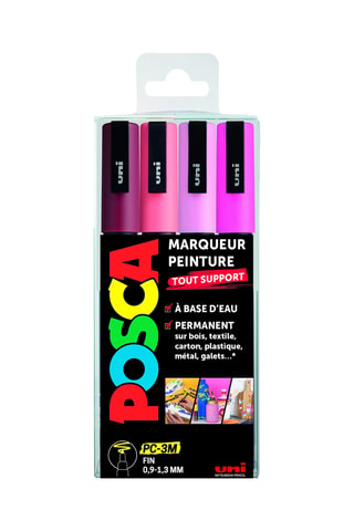 Set de 4 marqueurs PC-3M Posca - 0,9-1,3 mm