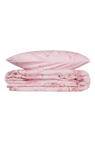 Parure de couette en coton - Rose et blanc