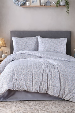 Parure de couette en satin de coton 83 fils/cm² - Blanc