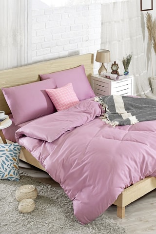 Parure de couette en coton 83 fils/cm² - Rose