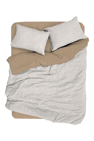 Parure de couette en coton Moil - 57 fils/cm² - Beige