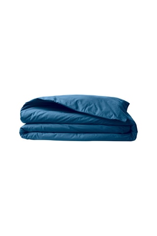 Housse de couette en coton renforcé 57 fils/cm² Tonne Marie - Bleu pétrole
