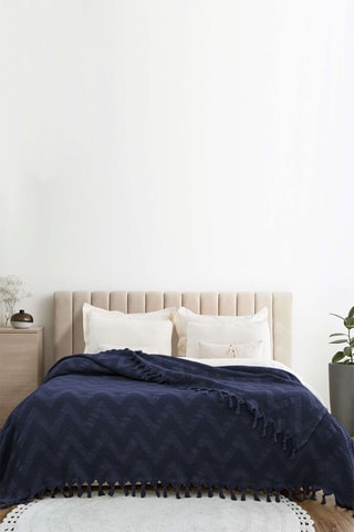 Couvre-lit en coton - Bleu nuit
