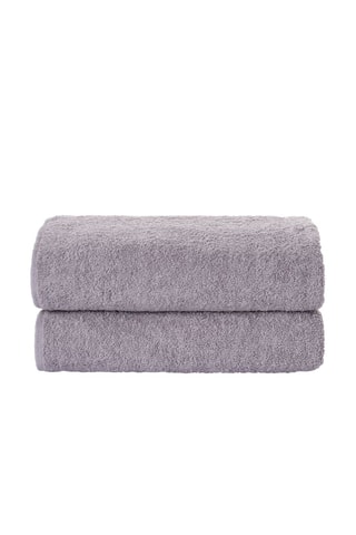 2 draps de douche - Gris - 70 x 140 cm