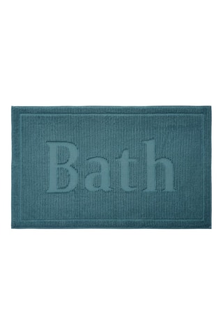 2 tapis de bain - Bleu pétrole - 50 x 80 cm