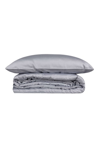 Parure de couette en satin de coton 83 fils/cm² - Gris