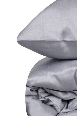 Parure de couette en satin de coton 83 fils/cm² - Gris