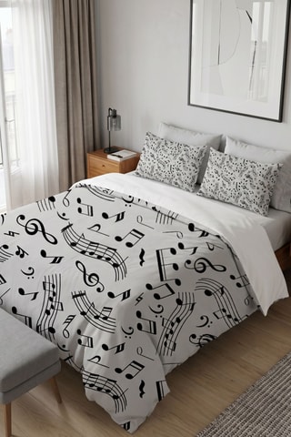 Parure de couette en coton 57 fils/cm² - Gris