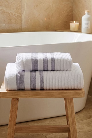 2 serviettes - Blanc - 50 x 85 / 70 x 140 cm