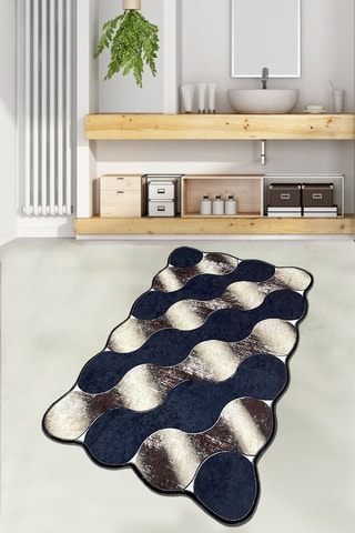 Tapis de bain - Bleu marine - 70 x 120 cm