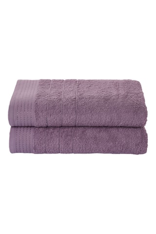 2 draps de douche - Violet - 70 x 140 cm