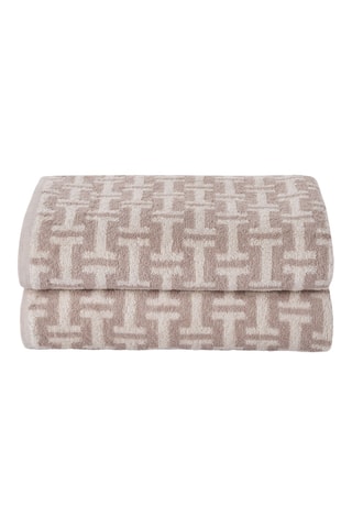 2 draps de douche - Beige - 70 x 140 cm