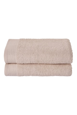 2 draps de douche - Beige - 70 x 140 cm