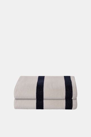 2 draps de douche - Blanc - 100 x 160 cm