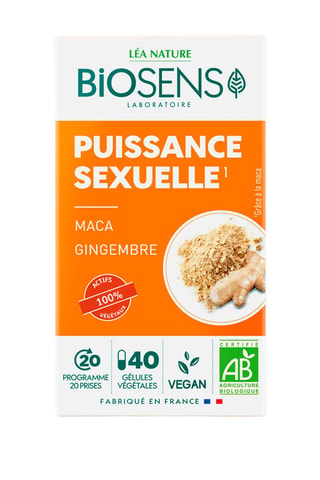 Puissance sexuelle Bio - 40 gélules - Cure de 20 jours