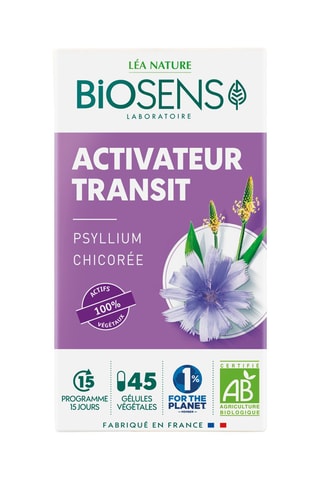 Activateur transit Bio - 45 gélules - Cure de 15 jours