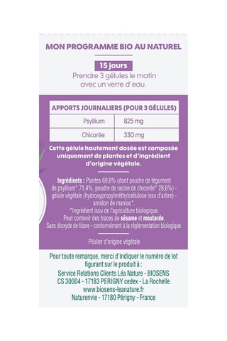 Activateur transit Bio - 45 gélules - Cure de 15 jours
