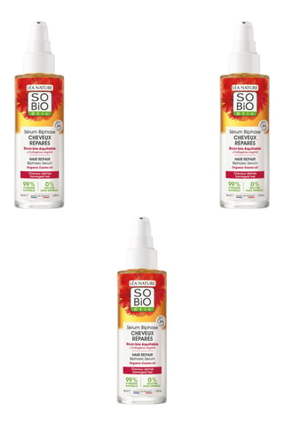3 x Sérum Biphase Cheveux Réparés - 100 ml
