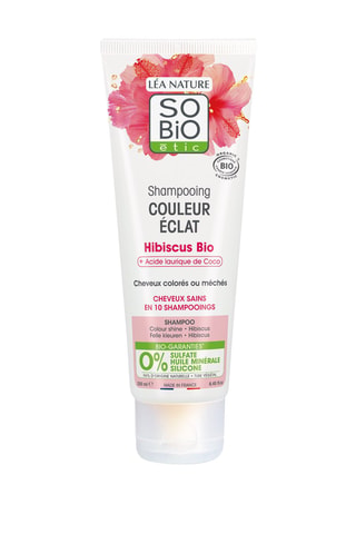 3 x Shampoing cheveux colorés ou méchés à l'hibiscus bio et acide laurique de coco - 250 ml