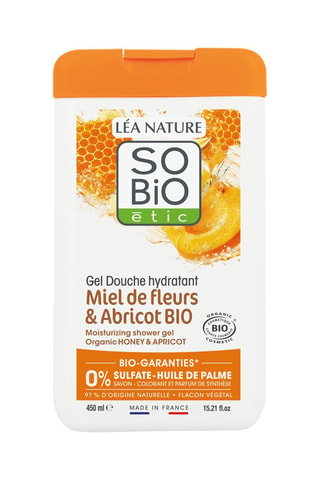 3 x Gel douche hydratants au miel de fleurs et abricot bio - 450 ml