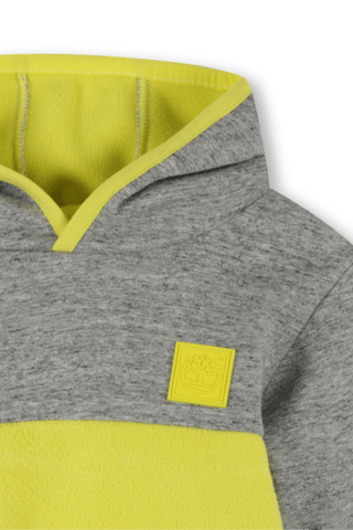 Sweat à capuche - Gris et jaune