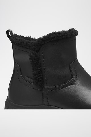 Boots fourrés en cuir - Noir