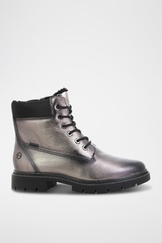 Boots en cuir - Argenté
