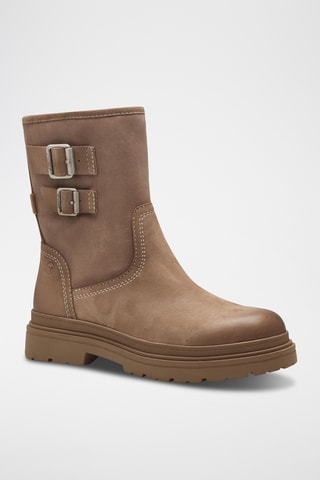 Boots en cuir - Beige