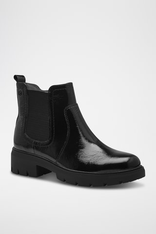 Bottines en cuir - Noir