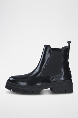 Bottines Chelsea en cuir verni - Noir