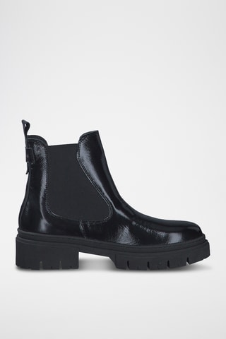 Bottines Chelsea en cuir verni - Noir