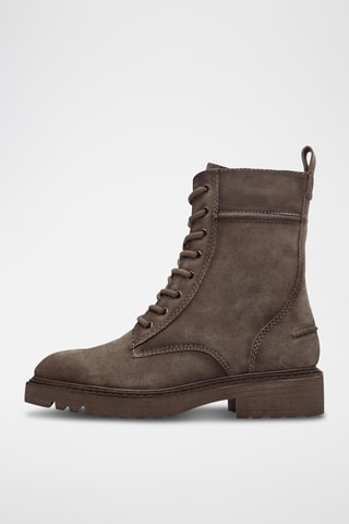 Bottines en nubuck - Taupe