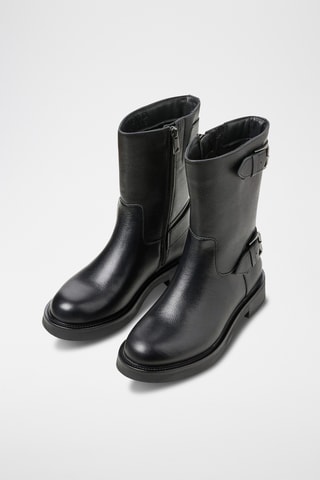 Bottines en cuir - Noir