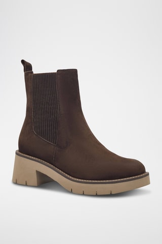 Bottines Chelsea en nubuck - Marron