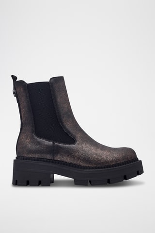 Bottines Chelsea plateformes - Taupe