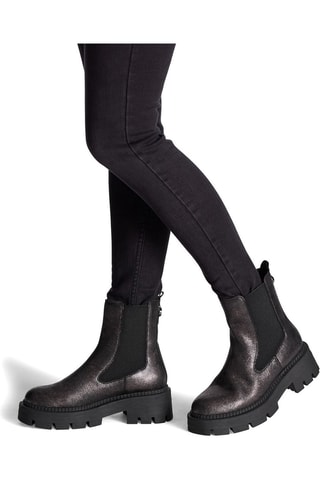 Bottines Chelsea plateformes - Taupe