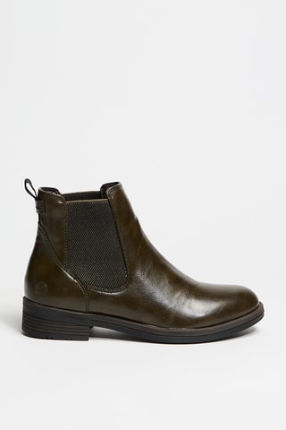 Bottines Chelsea en cuir - Vert kaki