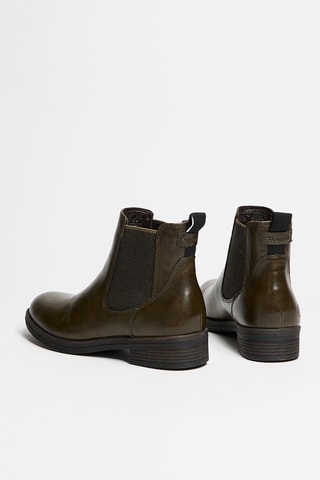 Bottines Chelsea en cuir - Vert kaki