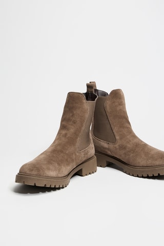 Bottines Chelsea en cuir - Marron