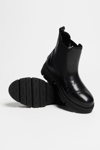Bottines Chelsea en cuir verni - Noir